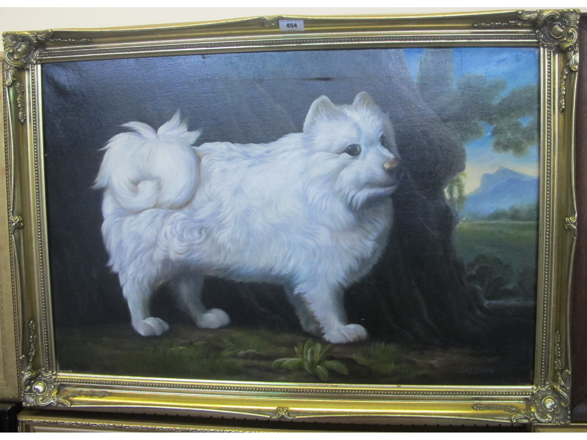 Appraisal: PETER COLVILLE Dog portrait signed oil on canvas