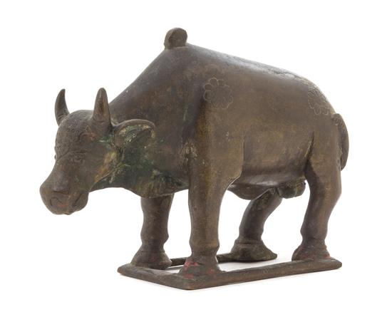 Appraisal: Sale Lot An Indian Bronze Bull th century having a