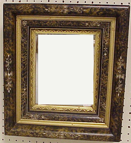 Appraisal: Eastlake style Victorian handpainted mirror h x w some loss