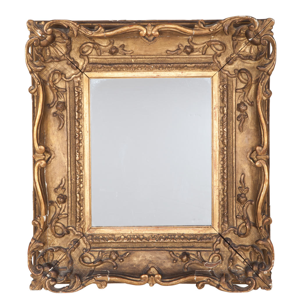 Appraisal: Rococo Giltwood Frame th Century Now fitted with a rectangular