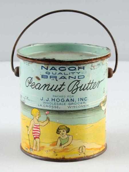 Appraisal: Nacoh Peanut Butter Pail Description Original lid Nice image of