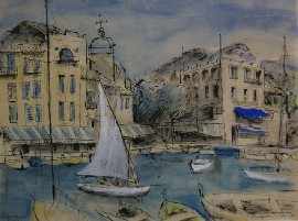 Appraisal: Margaret Olley born Cassis Paris watercolour signed and dated 'Margaret