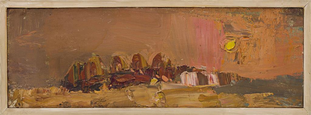 Appraisal: JOAN EARDLEY R S A SCOTTISH - STACKS AT SUNSET