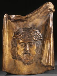 Appraisal: GERMAN CARVED GILT WOOD PLAQUE A CARVED AND GILT WOOD