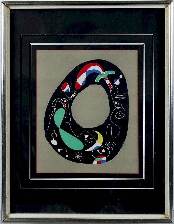 Appraisal: Joan Miro - Spain Jacques Prevert Litho Image from Jacques