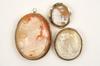 Appraisal: CAMEOS - Lot of three ca - shell carved cameos