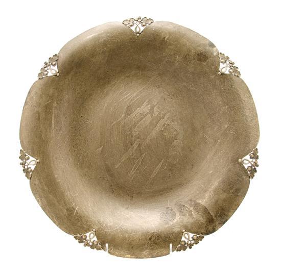 Appraisal: An American Sterling Silver Tray Fisher of circular form with