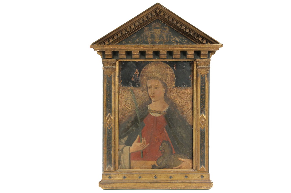 Appraisal: ECCLESIASTICAL PAINTING - th c Flemish Portrait of a Female