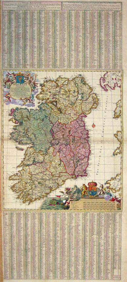 Appraisal: pieces Hand-Colored Engraved Maps - European Areas Visscher Nicolaes Hiberniae