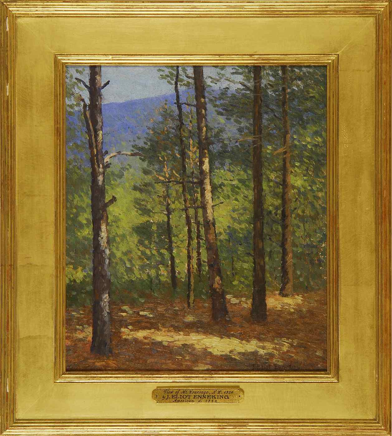 Appraisal: JOSEPH ELIOT ENNEKINGAmerican - Mount Kearsage through the Trees'' Signed