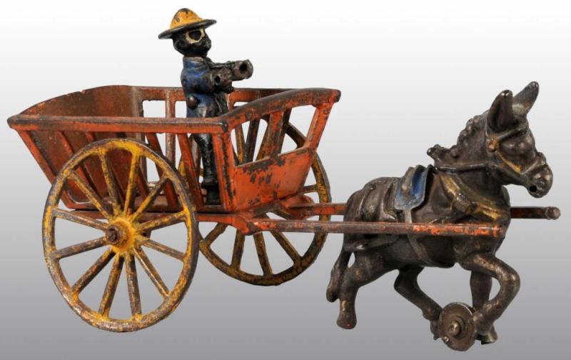 Appraisal: Cast Iron Ives Mule-Drawn Plantation Cart Toy Description Includes one