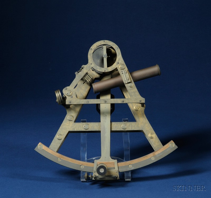 Appraisal: Brass -inch Radius Double Frame Bridge Sextant by Ramsden London