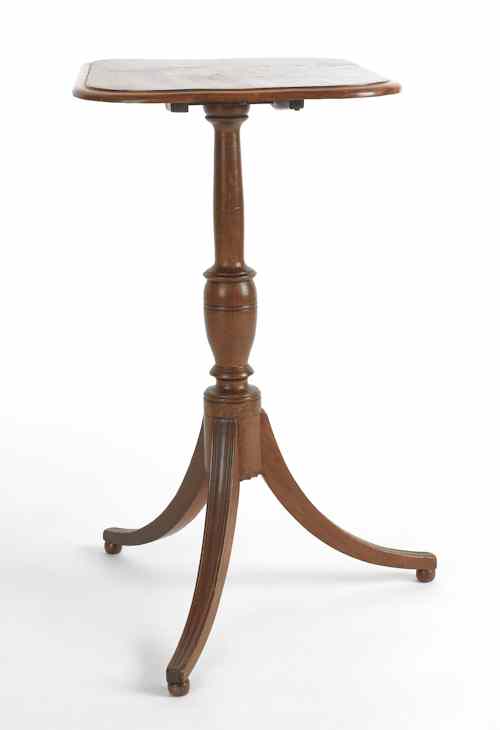 Appraisal: Federal mahogany tilt top candlestand ca with a tripod base