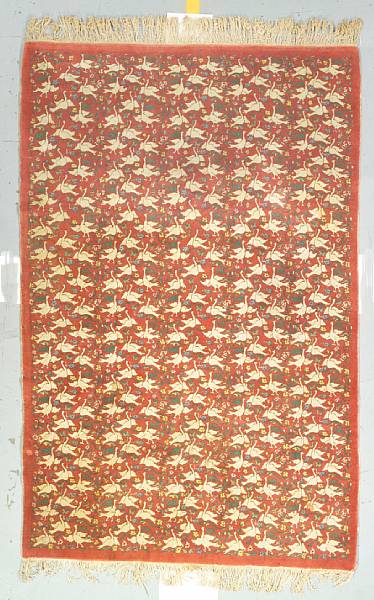 Appraisal: An Indo Chinese rug size approximately ft in x ft