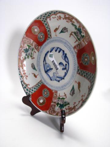 Appraisal: Imari th Century plate depicting birds in blue orange green