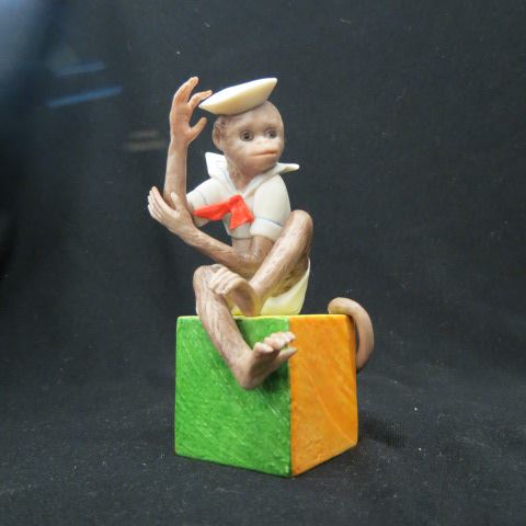 Appraisal: Cybis Porcelain Figurine of a Monkey in SailorOutfit seated on