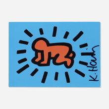 Appraisal: Keith Haring RADIANT BABY SIGNED POSTCARD lithograph in colors h