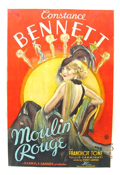 Appraisal: A film poster from Moulin Rouge th Century Picture Film