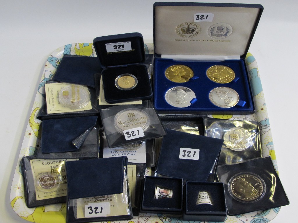 Appraisal: Lot comprising Barbados ct gold proof dollar coin some proof