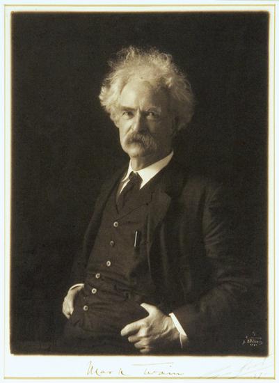 Appraisal: TWAIN Mark - Signed photograph Framed silver print ca approx