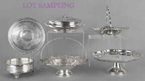 Appraisal: Collection of silver plate to include baskets plates bowls etc