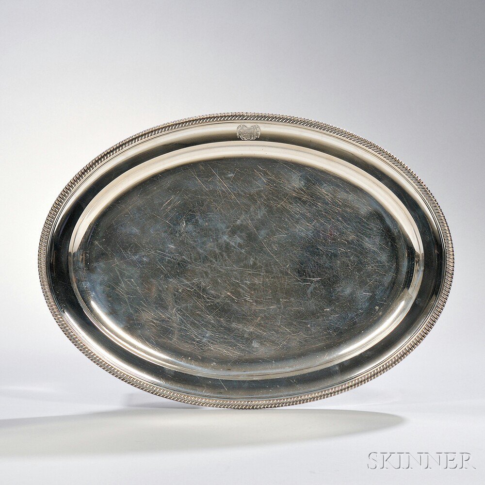 Appraisal: George III Sterling Silver Tray London - Thomas Ellerton Richard