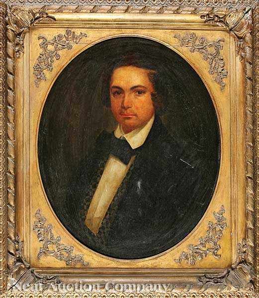 Appraisal: Louisiana School th c Portrait of a Gentleman Louisiana oil