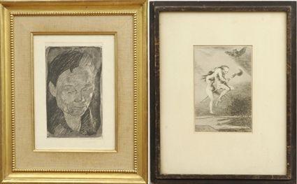 Appraisal: After Francisco de Goya Spanish - Flying Figures Etching matted