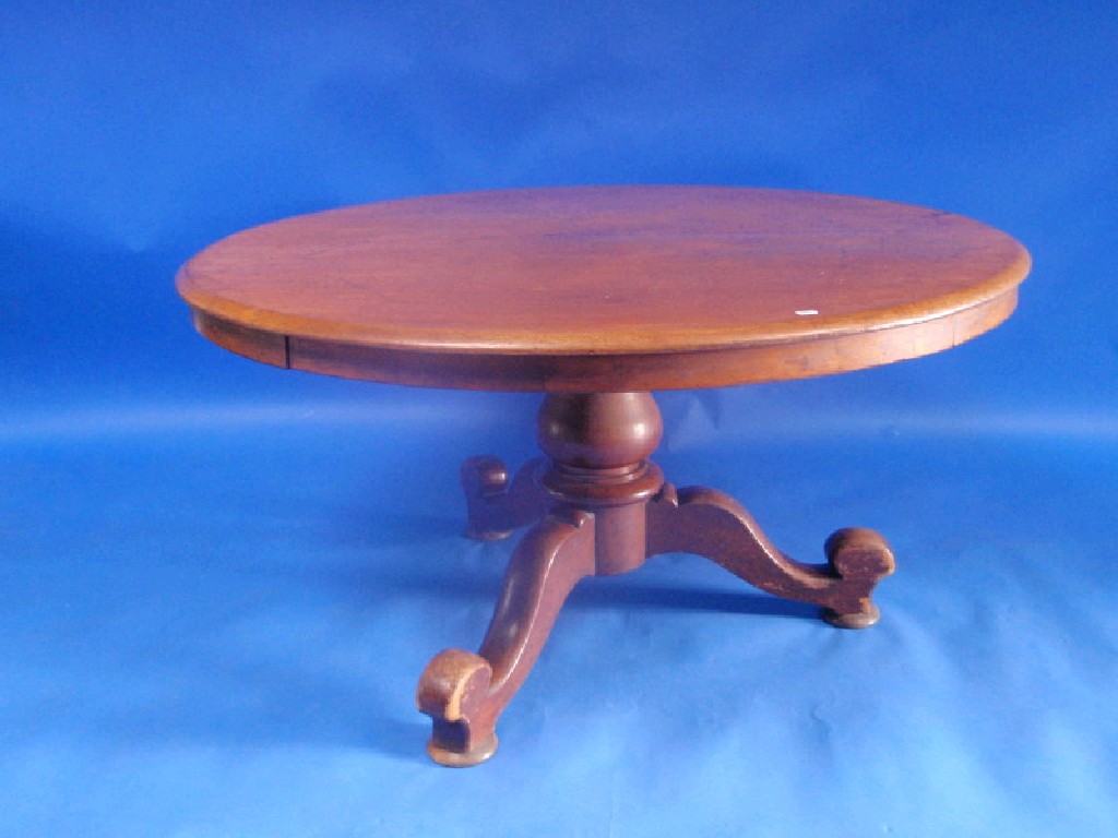 Appraisal: A Victorian mahogany circular breakfast table with circular moulded top