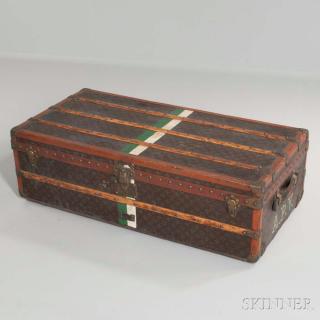 Appraisal: Louis Vuitton Steamer Trunk France early th century LV monogram