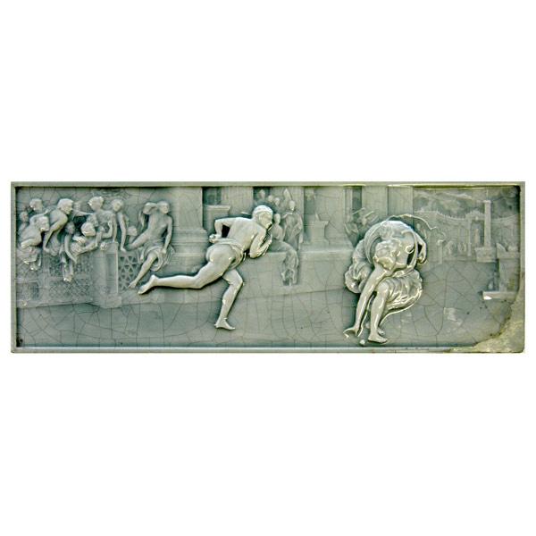 Appraisal: AMERICAN ENCAUSTIC TILING CO Tile depicting the race between Atalanta