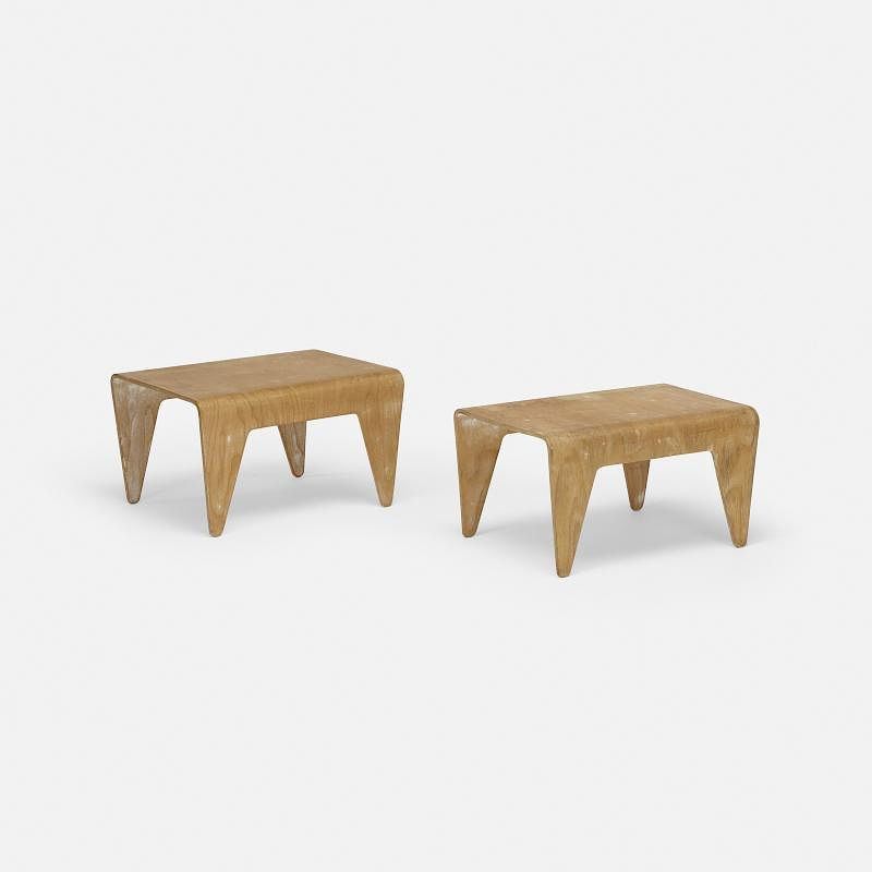 Appraisal: Marcel Breuer nesting tables set of two Marcel Breuer nesting