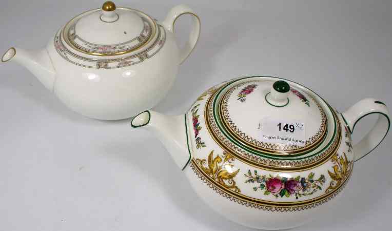 Appraisal: Wedgwood Teapot Colchester design and Wedgwood Teapot Columbia design