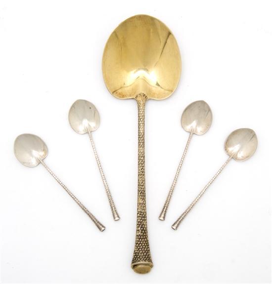 Appraisal: n American Set of Sterling Silver Spoons Gorham having gilt