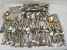 Appraisal: Russian Silver A large part canteen of Fiddle and Thread