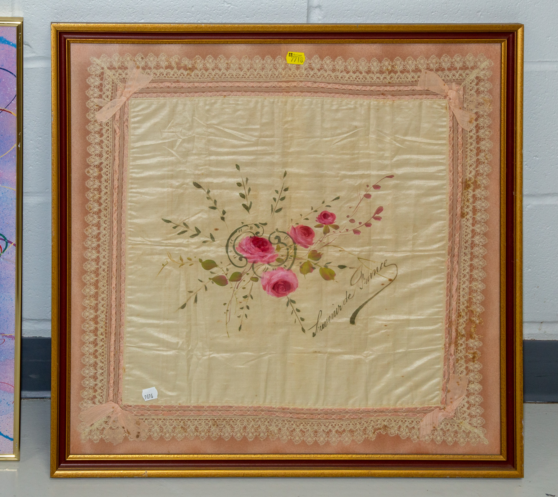 Appraisal: EARLY TH C FRAMED FRENCH TEXTILE