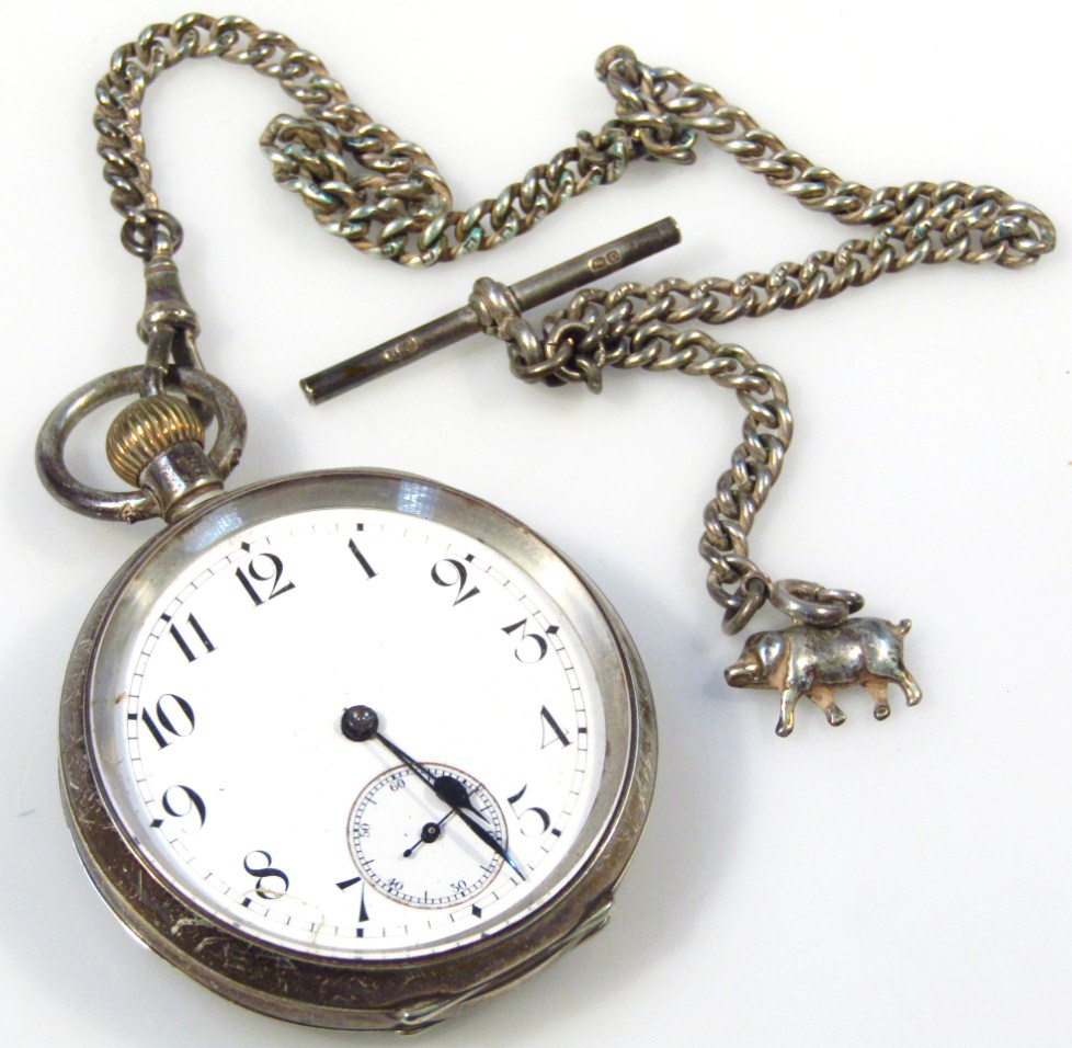 Appraisal: An early thC open faced pocket watch the cm diameter