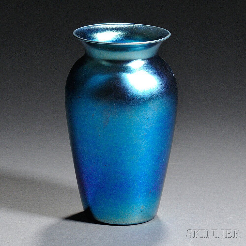 Appraisal: Durand Iridescent Glass Vase Art glass Vineland New Jersey -