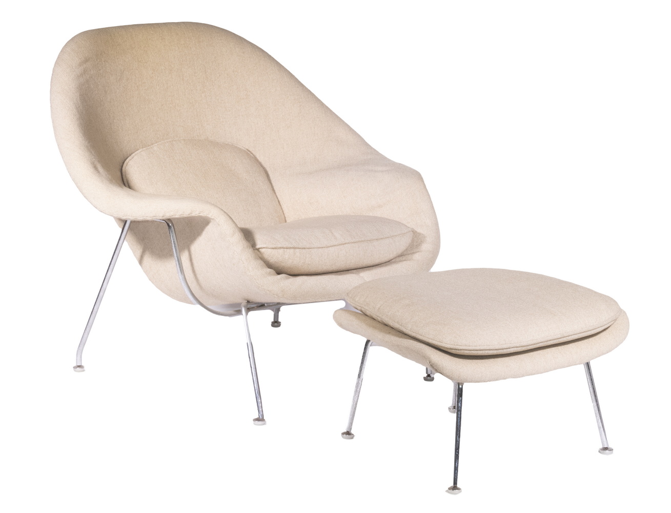 Appraisal: SAARINEN WOMB CHAIR OTTOMAN Piece Mid-Century Chair and Ottoman Set