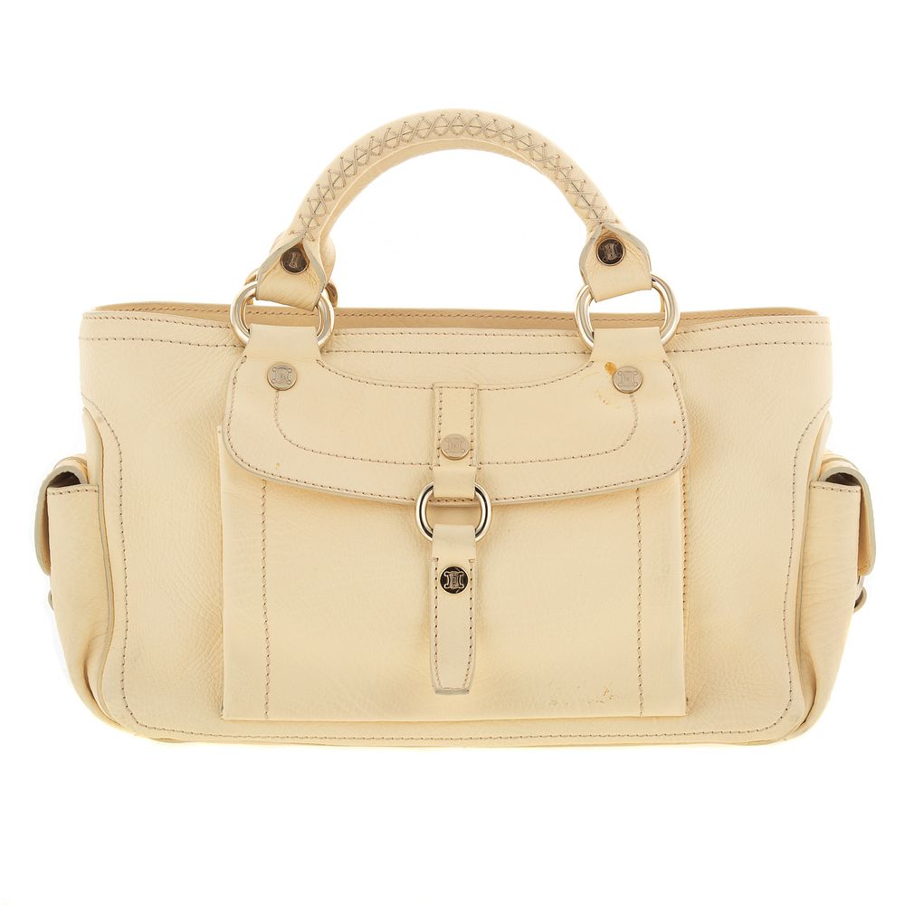 Appraisal: A Celine Boogie Handbag Wallet A light yellow leather Celine