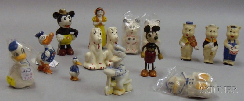 Appraisal: Fifteen Assorted Small Disney Figures Japan and America c s