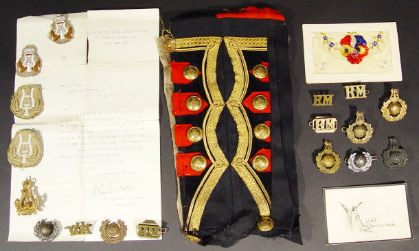 Appraisal: Collection of Royal Marines Military cloth badges together with a