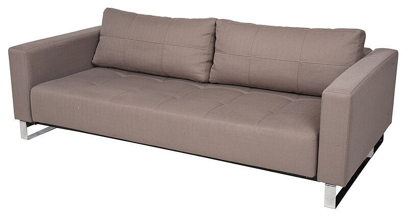 Appraisal: Innovation Living Modern Reclining Sofa early st century grey upholstered