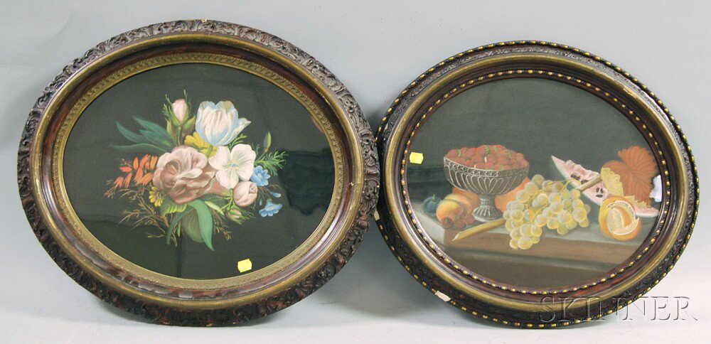 Appraisal: Two Chelsea Dart Pastel Still Lifes America mid- th century