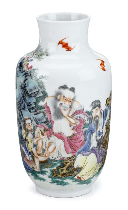 Appraisal: Chinese famille rose porcelain vaseqianlong mark republic period