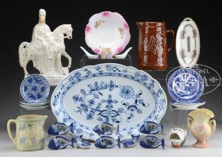 Appraisal: -PIECES OF MISCELLANEOUS POTTERY PORCELAIN Lot includes x - Meissen