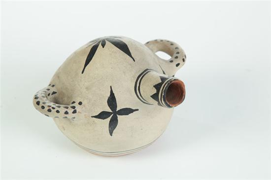 Appraisal: INDIAN CANTEEN Southwest late th-early th century earthenware Bulbous form