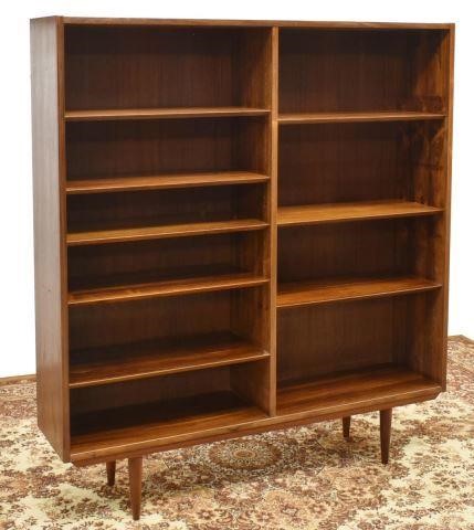 Appraisal: Danish mid-century modern rosewood bookcase distributed by Nr Uttrup Boligmontering