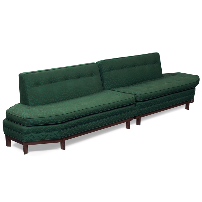 Appraisal: Frank Lloyd Wright sectional sofa manufactured by Heritage Henredon two