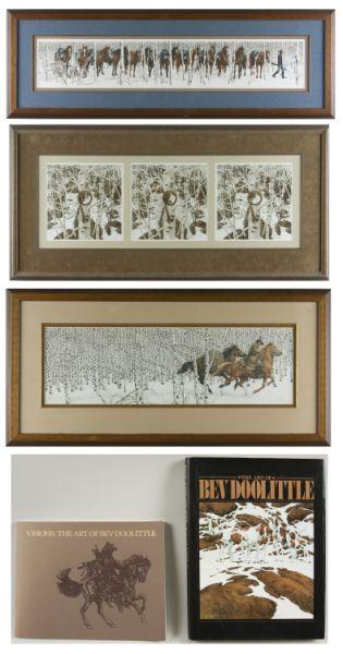 Appraisal: Bev Doolittle CA b Three Lithographs the first titled Two